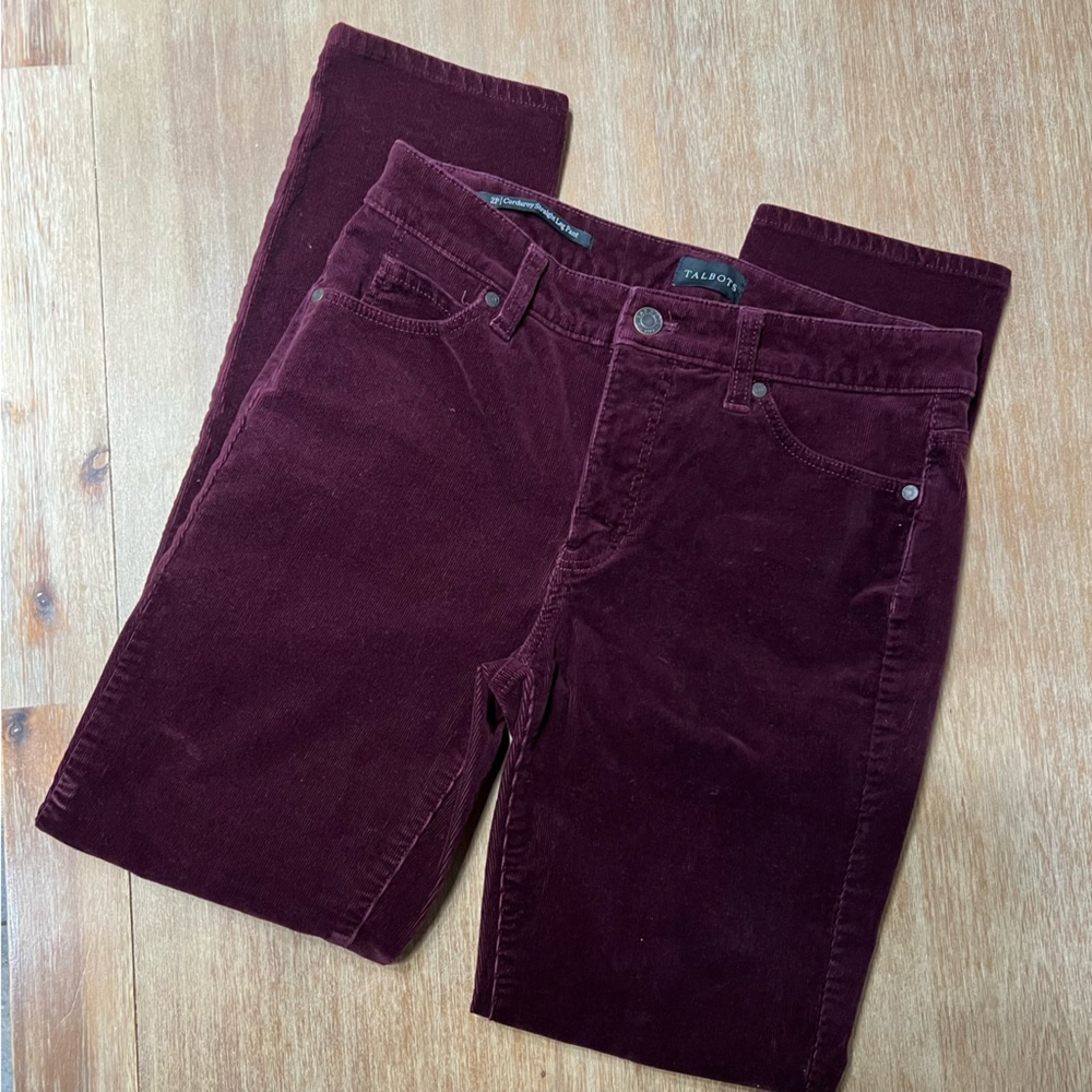 Talbots Burgundy Corduroy Pants 2P